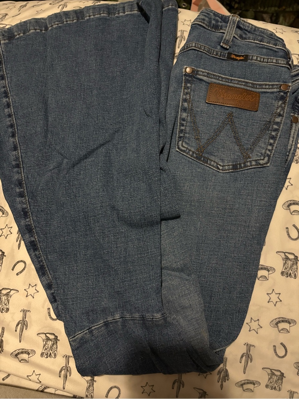 Wrangler Medium Blue bell bottom Jeans
